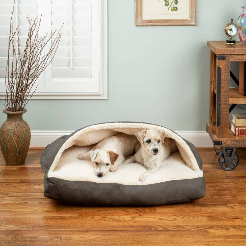 Luxe Microsuede Cozy Cave® Rechthoekig in Antraciet