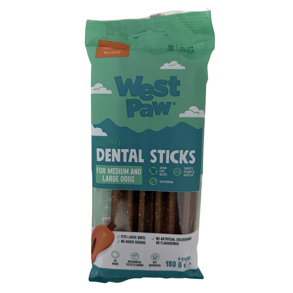 West Paw Vegetarische Dental Sticks, apart verkrijgbaar bij de Qwizl